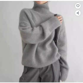 여성용 가을겨울 폴라넥 니트 루즈핏 부들부들 데일리 이너룩 감성 상의