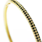 Grandmatic 트렌디 패션 여성 팔찌 엘레강스 팔찌 심플하고 창의적인 블랙 브론즈 큐빅 세팅 세련된 팔찌 - 이미지 3