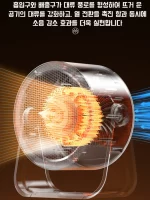 휴대용 탁상 미니 온풍기 2단 속열 스마트 항온유지 저소음 절전형 전기히터 가정 사무실 기숙사 책상 밑 발난로용 미니 팬 히터 - 이미지 4