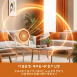 1/2개 가정용 소형 스탠드 온풍기 3D광각 회전 난방기 360도 조절 절전형 전기히터 사무실 기숙사 발난로 겨울 필수템 - 이미지 5