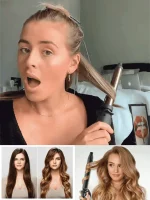 전자동 전기고데기 오토매틱 헤어 웨이브 웨이브 헤어 스몰 전자동 회전 전기고데기 컬링아이언 남자 스마트 항온 단열 보호복구 웨이브 롤/온도조절 - 이미지 2