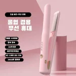 무선 미니 고데기 헤어 아이론 2in1 스트레이트 롤 겸용 USB 충전식 휴대용 옥수수 볼륨 스타일링 여행 출근 매일 사용 - 이미지 5