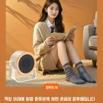 휴대용 탁상 미니 온풍기 2단 속열 스마트 항온유지 저소음 절전형 전기히터 가정 사무실 기숙사 책상 밑 발난로용 미니 팬 히터 - 이미지 2
